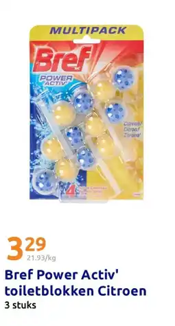 Action Bref Power Activ' toiletblokken Citroen aanbieding