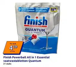 Action Finish Powerball All in 1 Essential vaatwastabletten Quantum aanbieding