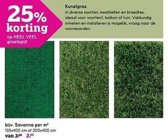 Leen Bakker Kunstgras savanne aanbieding