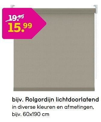Rolgordijn lichtdoorlatend