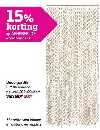 Leen Bakker Deco gordijn limas aanbieding