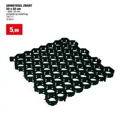 Hubo Grindtegel zwart aanbieding