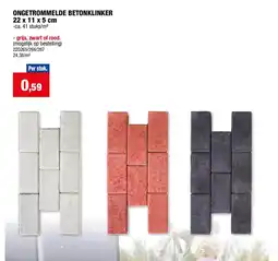Hubo Ongetrommelde betonklinker aanbieding