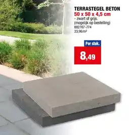 Hubo Terrastegel beton aanbieding