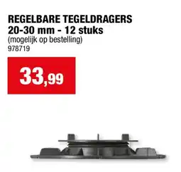 Hubo Regelbare tegeldragers 20-30 mm 12 stuks aanbieding