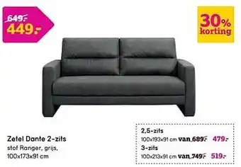 Leen Bakker Zetel dante 2-zits aanbieding