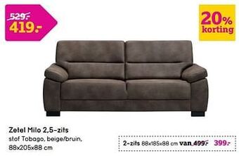 Leen Bakker Zetel milo aanbieding