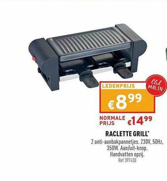 Trafic Raclette Grill aanbieding