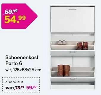 Leen Bakker Schoenenkast porto 6 aanbieding