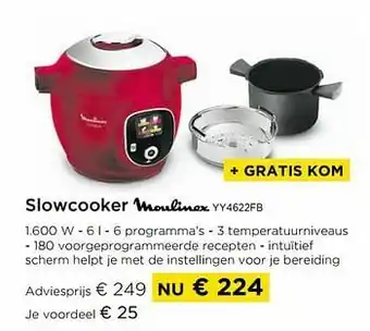 Molecule Slowcooker moulinex yy4622fb aanbieding