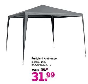 Leen Bakker Partytent ambiance aanbieding