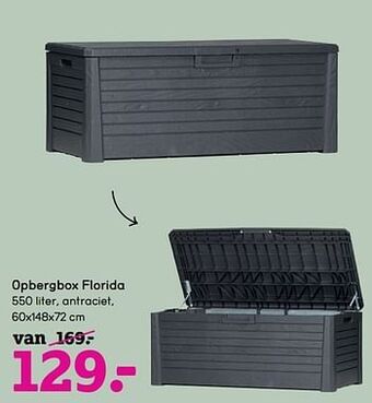 Leen Bakker Opbergbox florida aanbieding