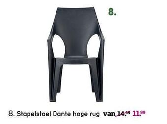 Leen Bakker Stapelstoel dante hoge rug aanbieding