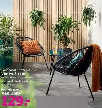 Leen Bakker Loungeset formenteravilanova 3-delig aanbieding