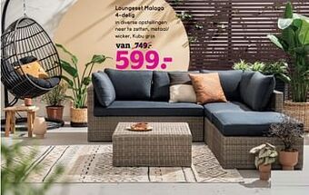 Leen Bakker Loungeset malaga 4-delig aanbieding