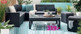 Leen Bakker Loungeset emma 2-delig incl. kussens aanbieding
