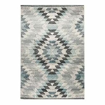 Leen Bakker Tapijt Bova - grijs/blauw - 200x290 cm - Leen Bakker aanbieding