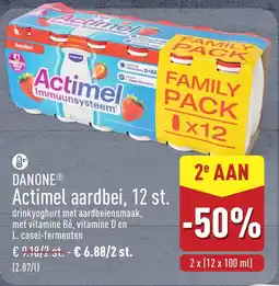 ALDI Danone Actimel Aardbei aanbieding
