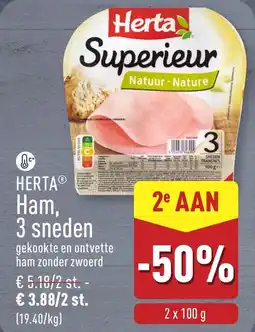 ALDI Herta Ham, 3 sneden aanbieding