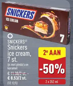 ALDI Snickers Ice Cream aanbieding