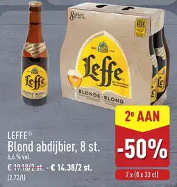 ALDI Leffe Blond abdijbier 6,6% vol. aanbieding