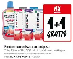 Jumbo Parodontax mondwater en tandpasta aanbieding
