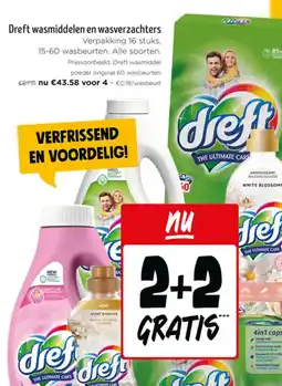Jumbo Dreft wasmiddelen en wasverzachters aanbieding