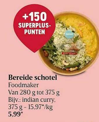 Delhaize Bereide Schotel Foodmaker aanbieding