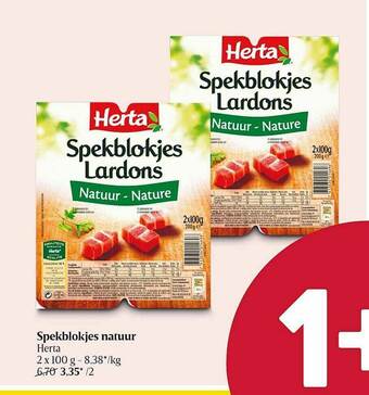 Delhaize Spekblokjes Natuur Herta aanbieding