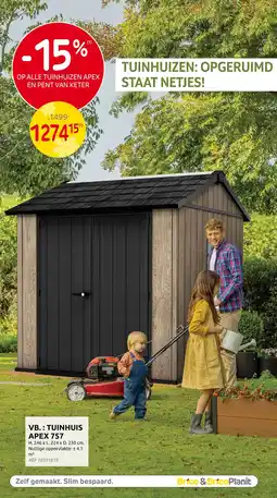 Brico Tuinhuis apex 757 aanbieding