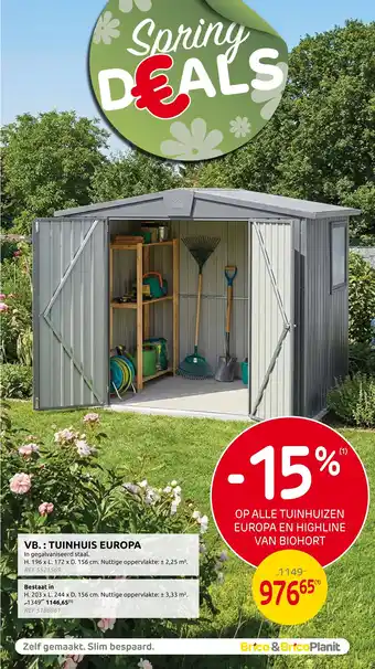 Tuinhuis europa