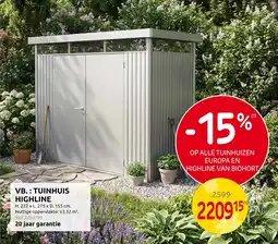 Brico Tuinhuis highline aanbieding