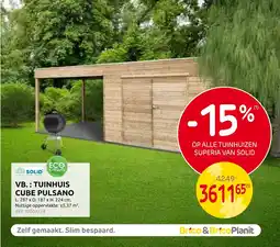 Brico Tuinhuis cube pulsano aanbieding