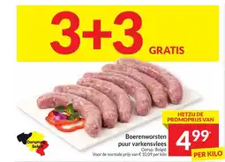 Intermarché Boerenworsten puur varkensvlees aanbieding