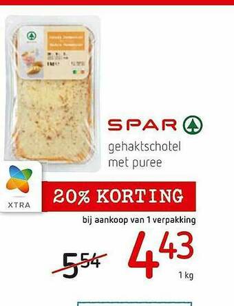 Spar Colruyt Spar Gehaktschotel Met Puree aanbieding