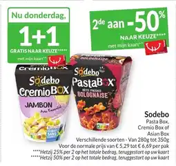Intermarché Sodebo Pasta Box,Cremio box aanbieding