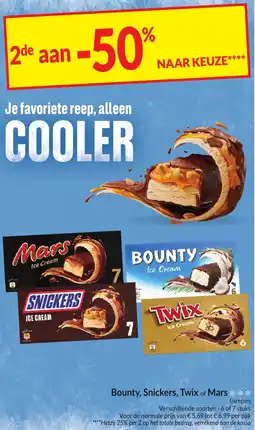 Intermarché Bounty snickers twix of mars aanbieding