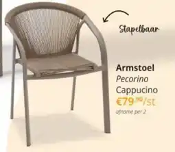 YGO Armstoel pecorino cappucino aanbieding