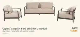 Europoint Capresi loungeset 3-zits bank met 2 fauteuils aanbieding