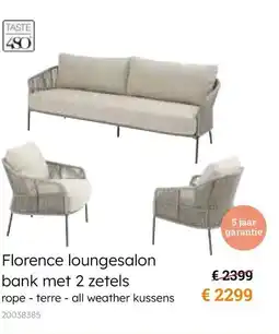 Europoint Florence loungesalon bank met aanbieding
