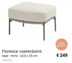 Europoint Florence voetenbank rope terre aanbieding
