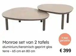 Europoint Monroe set van 2 tafels aanbieding