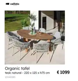 Europoint Organic tafel aanbieding