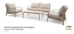 Europoint Monti loungesofa set champagne aanbieding