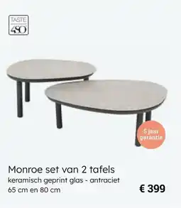 Europoint Monroe set van 2 tafels aanbieding