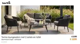 Europoint Torino loungesalon met 2 zetels en tafel aanbieding
