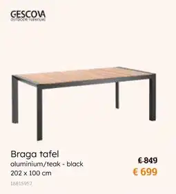 Europoint Braga tafel aanbieding