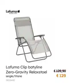Europoint Lafuma clip batyline zero gravity relaxstoel aanbieding