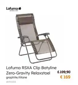 Europoint Lafuma RSXA Clip Batyline Zero-Gravity Relaxstoel aanbieding