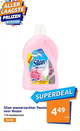 Action Silan wasverzachter Passie voor Rozen aanbieding